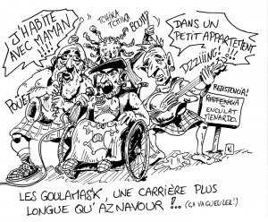 caricature de goulamas'K parue dans la pieuvre