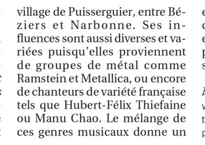 Goulamas'K dans le journal La Provence en août 2017