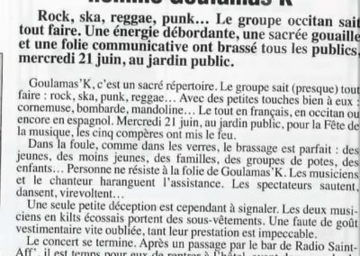 article du Progrès - Goulamas'K à Saint Affrique