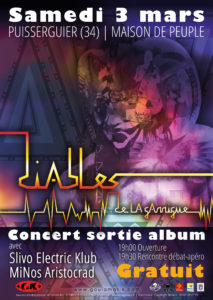 Concert de sortie d'album des Diables de la Garrigue le 3 mars à Puisserguier (34)