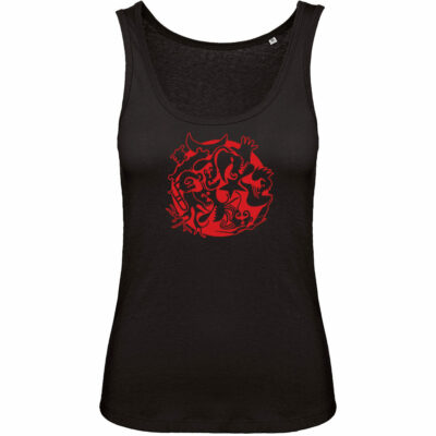 Débardeur noir femme Luna Roja - devant