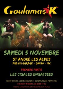 Goulamas'K à St-André-les-Alpes (04) - Pub du Garage