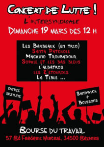 Santa-Patchole- Lutte intersyndicale - Béziers