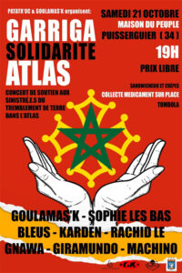 GoulamasK - Concert Solidarité Atlas Maroc à Puisserguier (34), le 21/10/2023