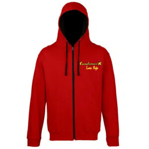 Sweat rouge à cupuche noir Luna Roja
