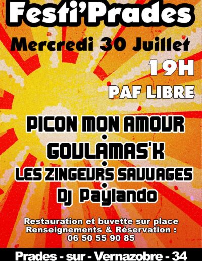 Goulamas'K à Prades-sur-Vernazobre (34), le30/07/25
