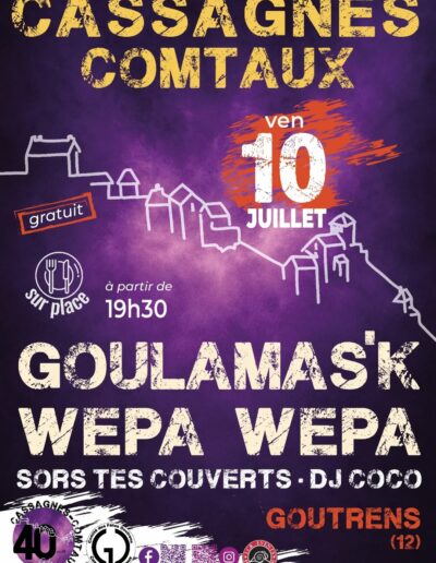 Goulamas'K à Goutrens (12), le 10/07/26